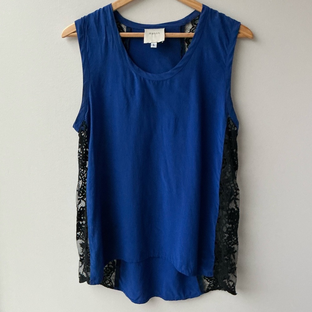 Mason Silk Blouse with Lace